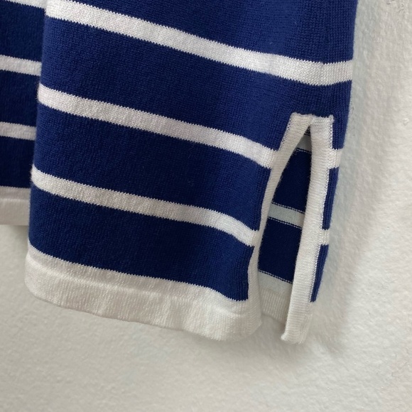 SAIL TO SABLE Nautical Stripe Navy White Sweater Dress Size M - Picture 5 of 11